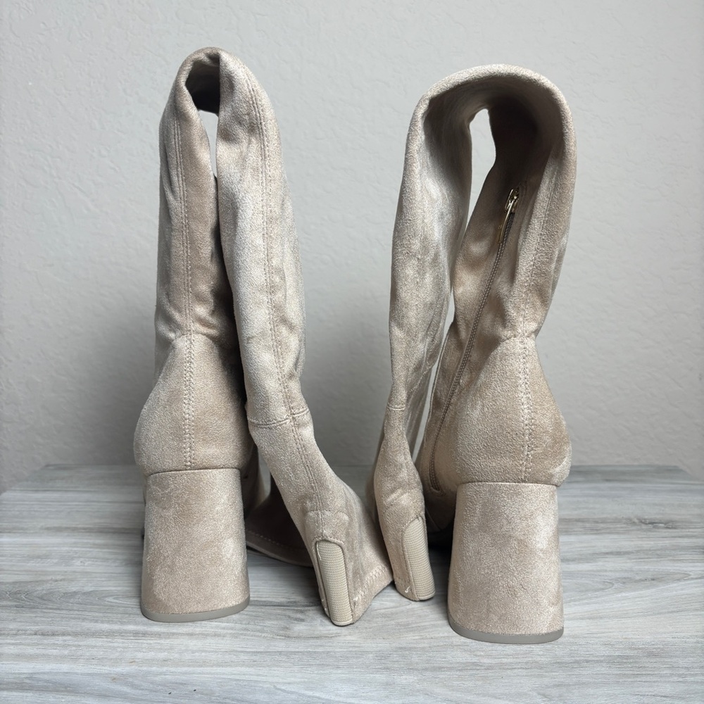 Marc Fisher Suede Over the knee Boots Block Heel size 7.5 - Picture 3 of 6